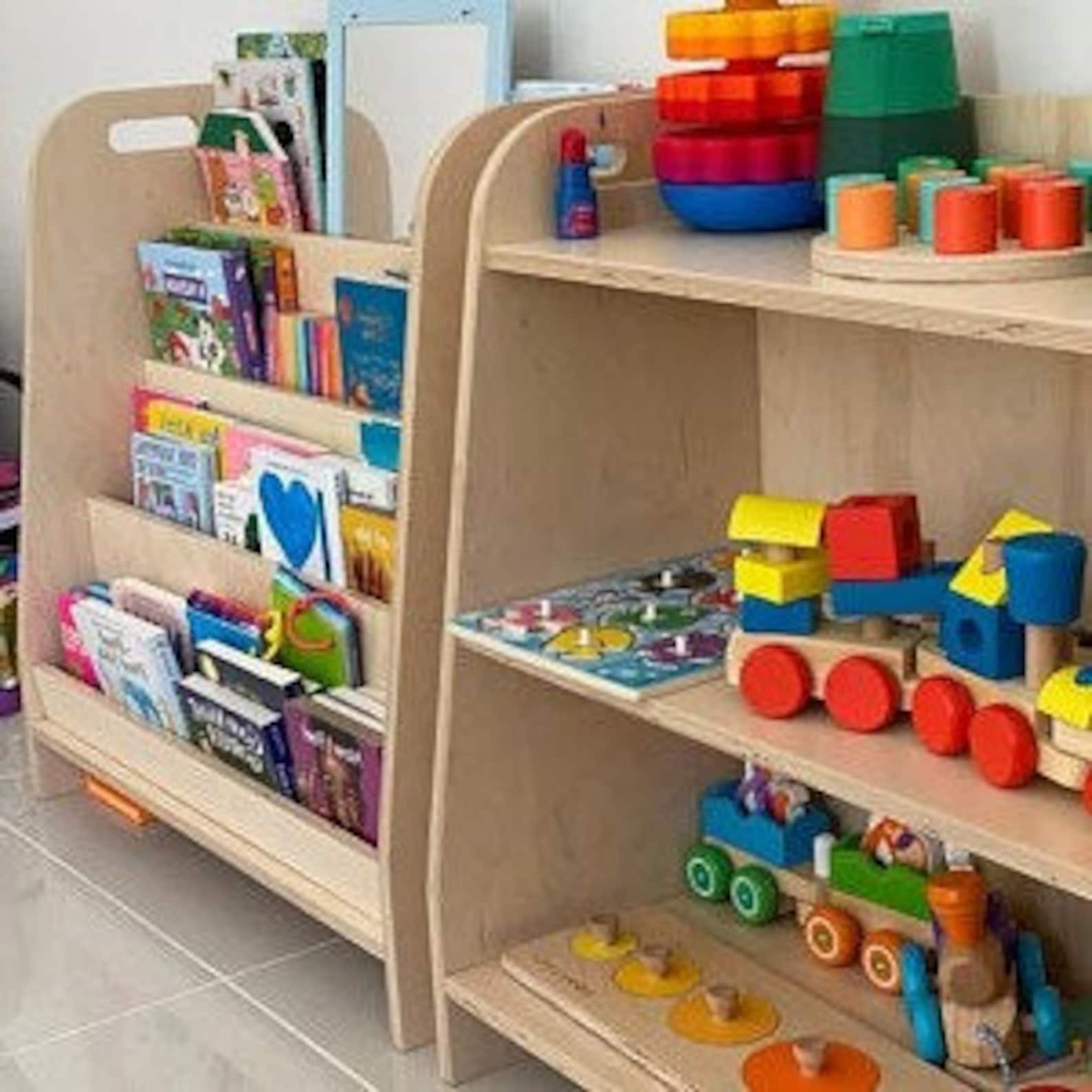 Montessori Toy Shelf Childrens Storage Modern Toy Shelf | Etsy