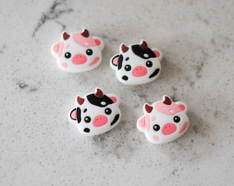 Empuñaduras de pulgar Strawberry Milk Moo Moo para Nintendo Switch y mandos