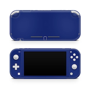 May include: A blue Nintendo Switch Lite handheld gaming console with white buttons and a black screen.