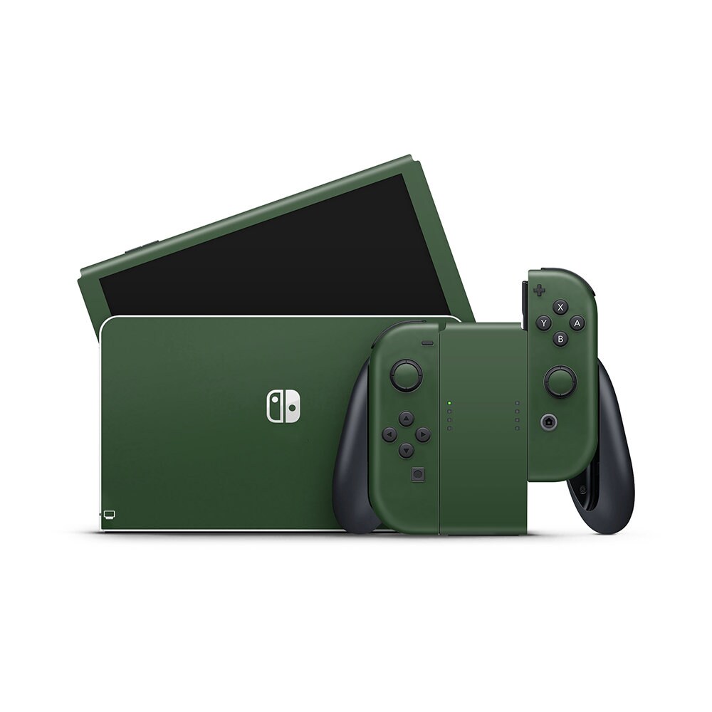 Forest Green Nintendo Switch OLED Decal Skin - Etsy