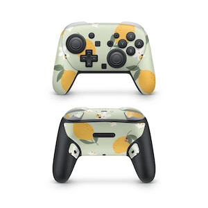Zesty Lemons Green Nintendo Switch Pro Controller Decal Skins