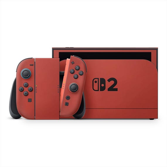 Cherry Red Nintendo Switch 2 Skin - Etsy