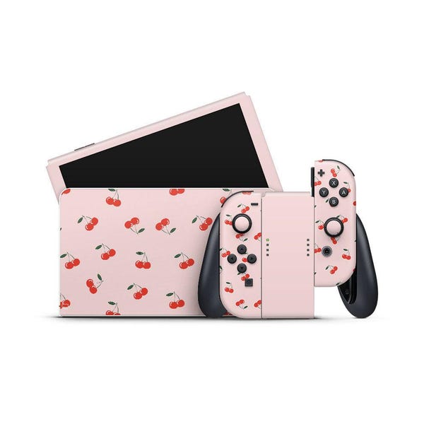 Ruby Cherries Nintendo Switch OLED Decal Skin