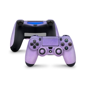 May include: A purple and black PlayStation 4 controller with a textured, sparkly finish. The controller is shown from the front and back.