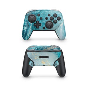 Aqua Beach Nintendo Switch Pro Controller Decal Skins