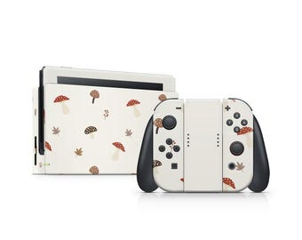 Vinilo decorativo para Nintendo Switch con diseño de setas otoñales