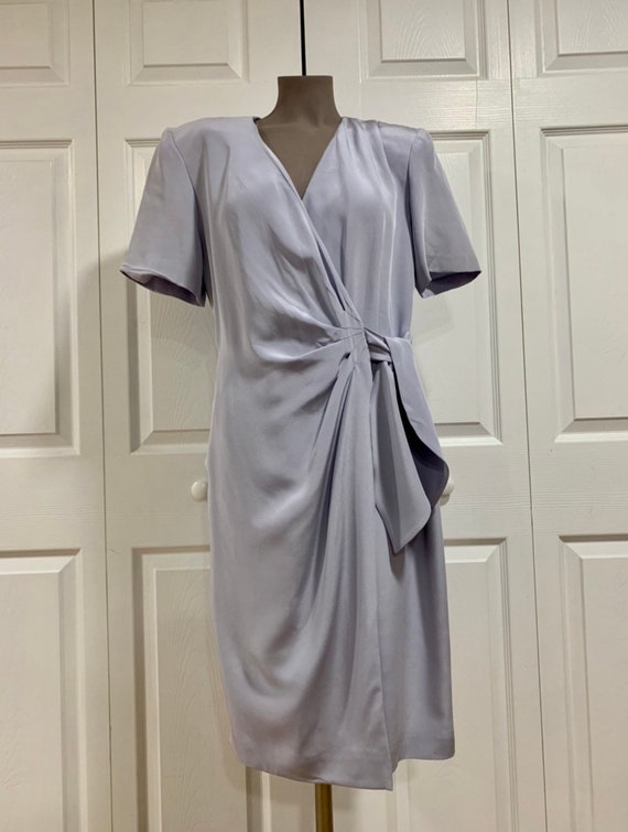 Silk wrap dress - image 4