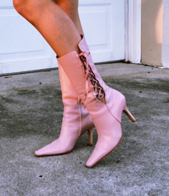 Lace up gogo boots