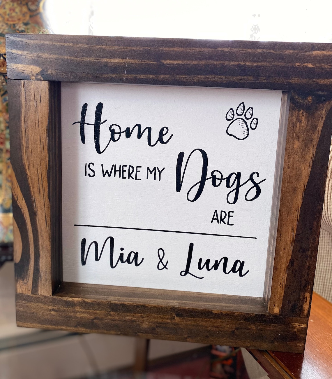 Personalized Dog Home Sign Custom Dog Wooden Sign Dog Sign Etsy