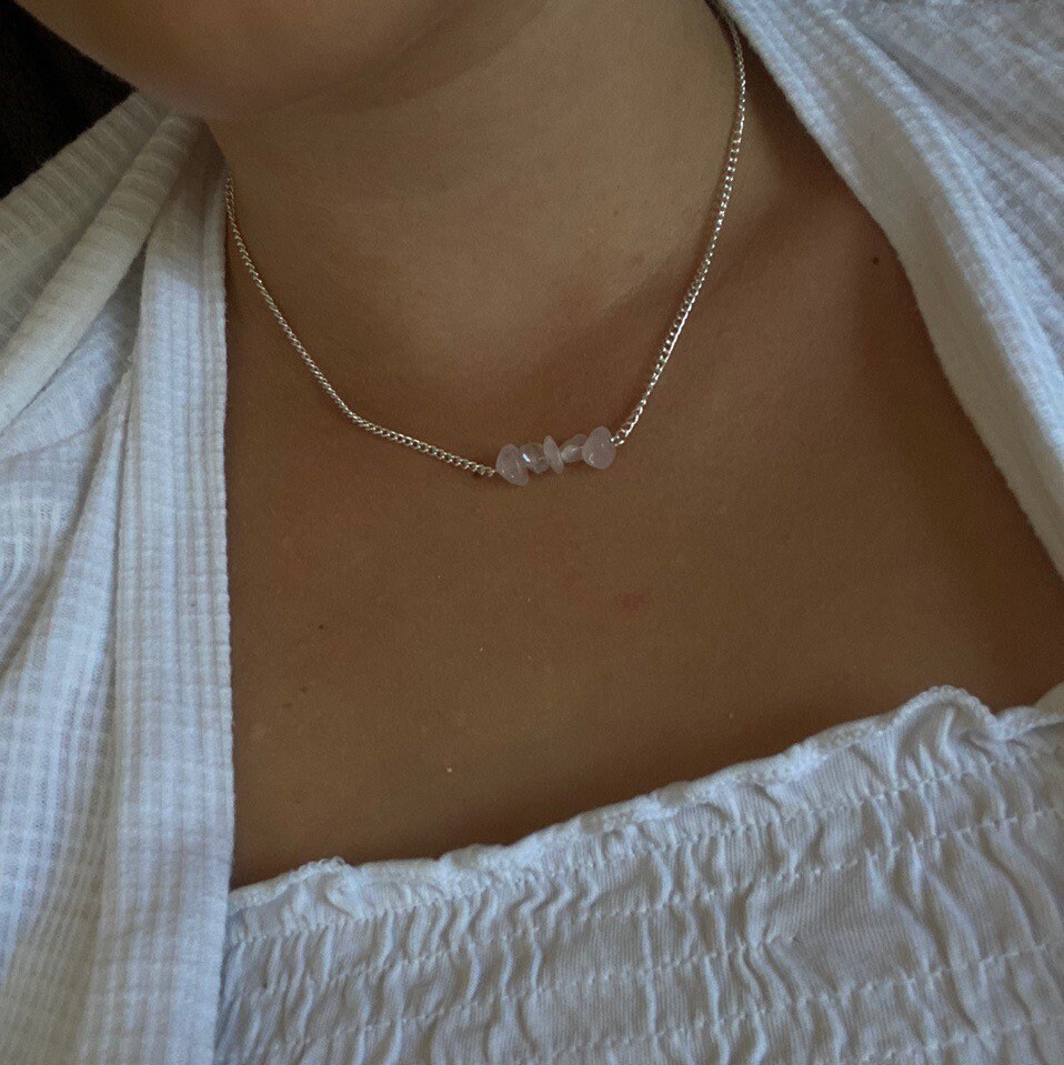 Silver stone choker Clearance