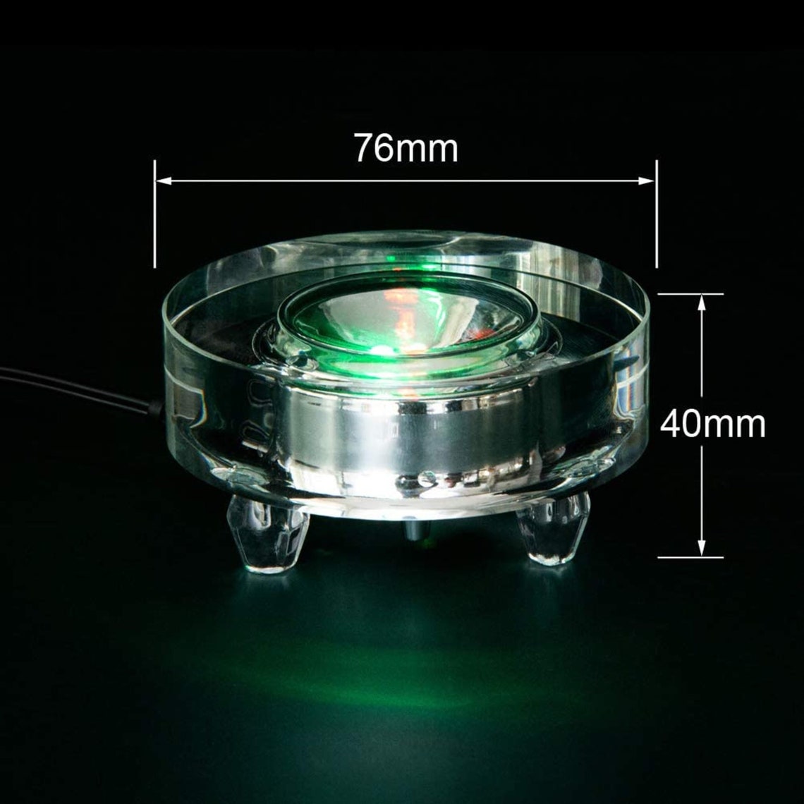 Crystal LED Light Base Multicolor Changing Pedestal Color Show Etsy