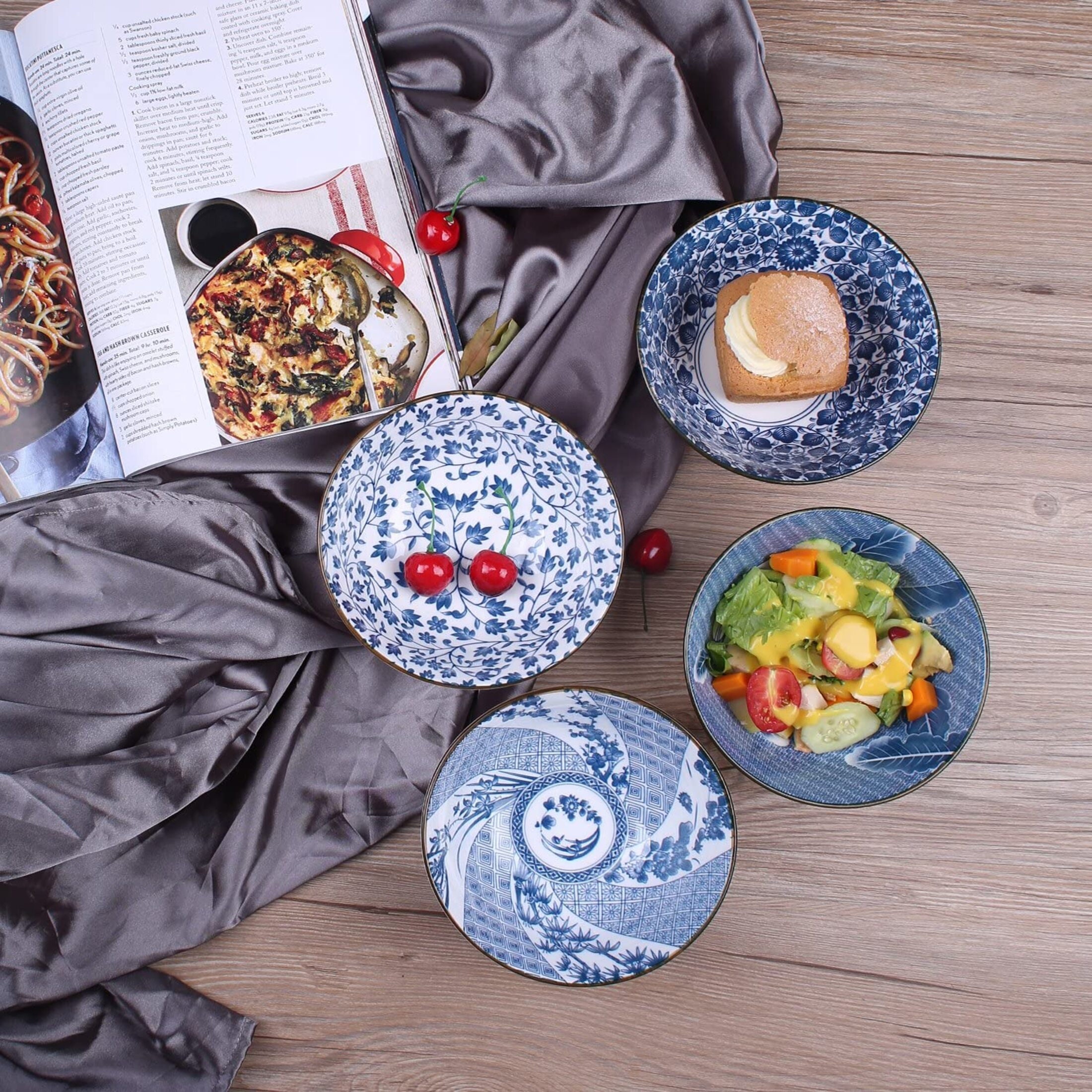 20 Ounce Deep Soup Bowls Set of 4 6 Inch Ceramic Cereal Bowl Etsy