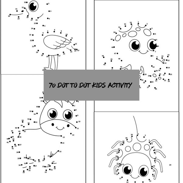 70 Fun Dot-to-Dot Activity Pages for Kids - Educational and Entertaining