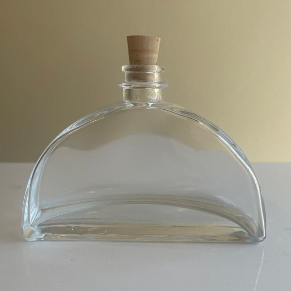 Italian Hand-Molded Glass Bottles - Half Moon Bottle 160ml