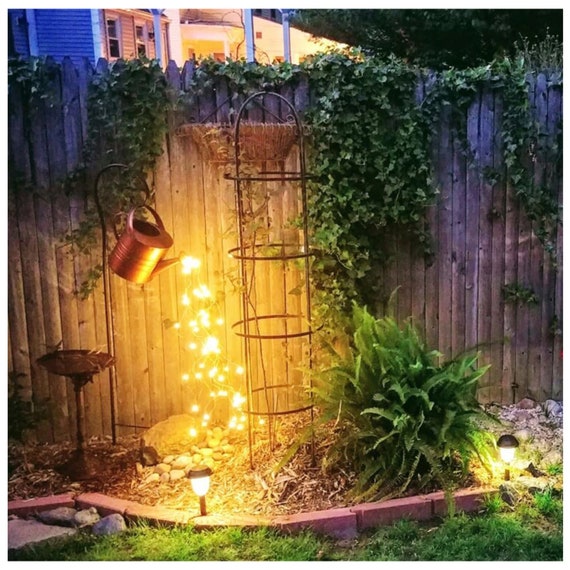 Star Shower Garden Art Light Decoration Watering Can with Etsy