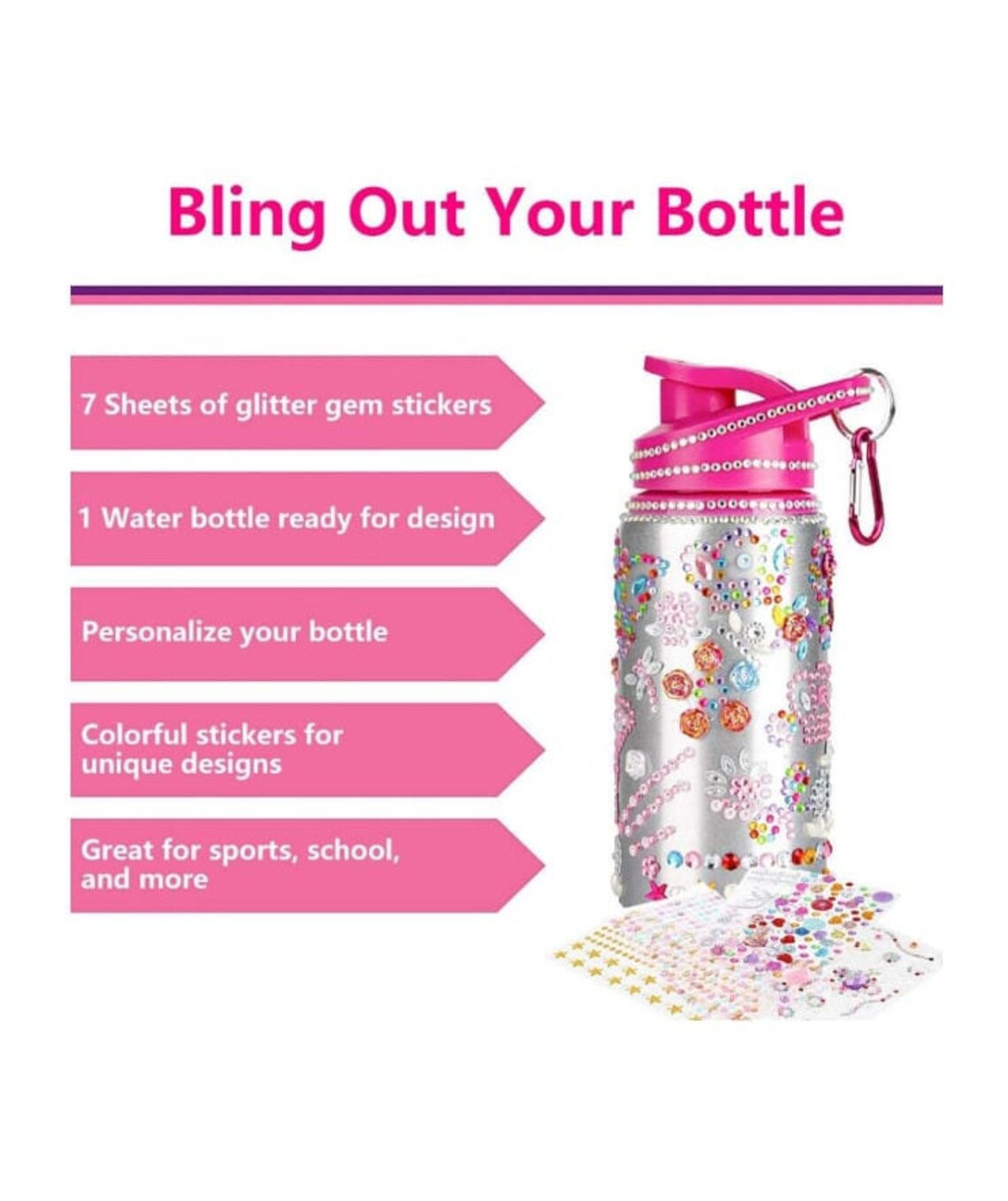 Decorate Your Own Water Bottles for Girls with Tons of Etsy