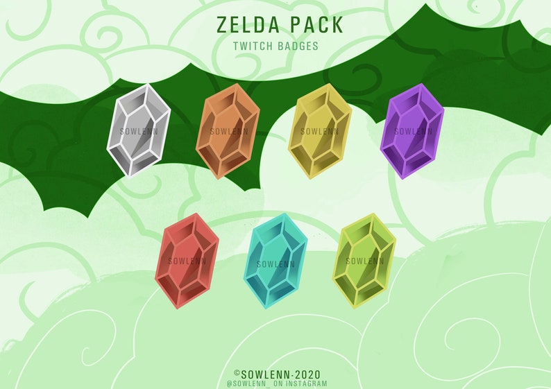 Zelda-subcheer badges Twitch Discord