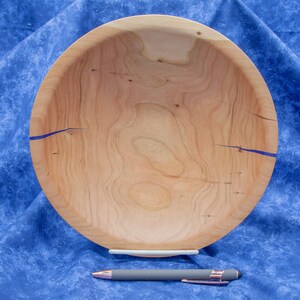 Shallow Cherry bowl with Kintsugi Blue Resin