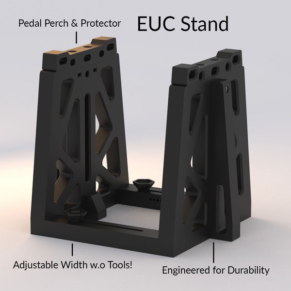 Versatile Adjustable EUC Stand V2 - Wide-Range Fit Electric Unicycle Holder, Tool-Less Design, Durable with Scratch Protection