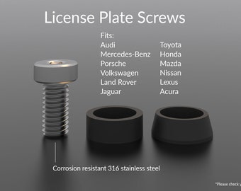 License Plate Dress Up Screws M6 | Fits Audi / Mercedes / Porsche / VW