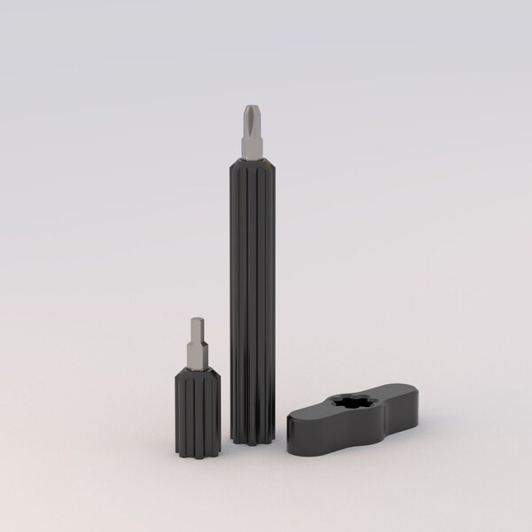 Bundle Pack Minimalist 1/4" Hex Bit Driver 3D Printed Tool