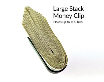 3-Pack Large Capacity Money Clip - Durable 3D Printed Cash Holder, Holds 100 Bills, Minimalist Design, Ideal for Bulk Cash