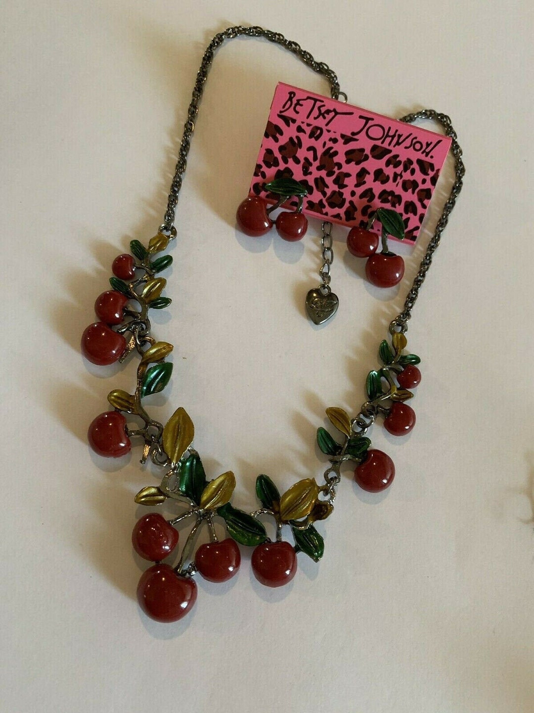 Betsey johnson cherry best sale necklace