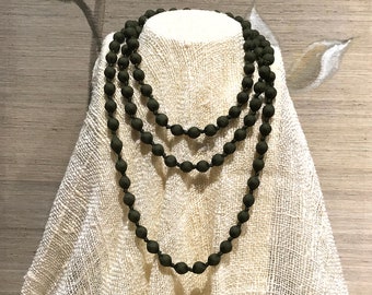 Necklace | Silk Necklace | Long Silk Necklace | Mulberry Wood-wrapped Silk | Luxury | Graceful, Elegant Style.