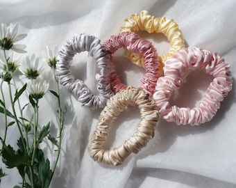 Silk Scrunchies | Elastic Hair Tie | Hair Scrunchies | Satin Scrunchies