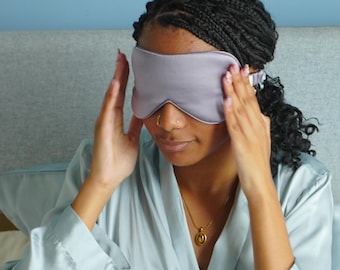 Personalized Silk Sleep Mask, Luxury Satin Eye Mask, Bridesmaid Bachelorette Travel Gift