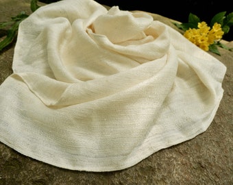 Silk Shower Towel, Organic Mulberry Silk Shower Towel, Smooth, Natural Pure Silk
