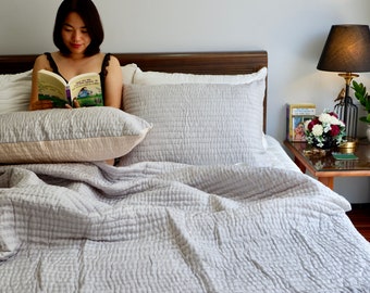 100% Mulberry Silk Blanket | Luxury Silk Blanket | Straight Lines Hand-quilted Blanket | Set Silk Blanket And Pillowcase | Cozy Bedding Set