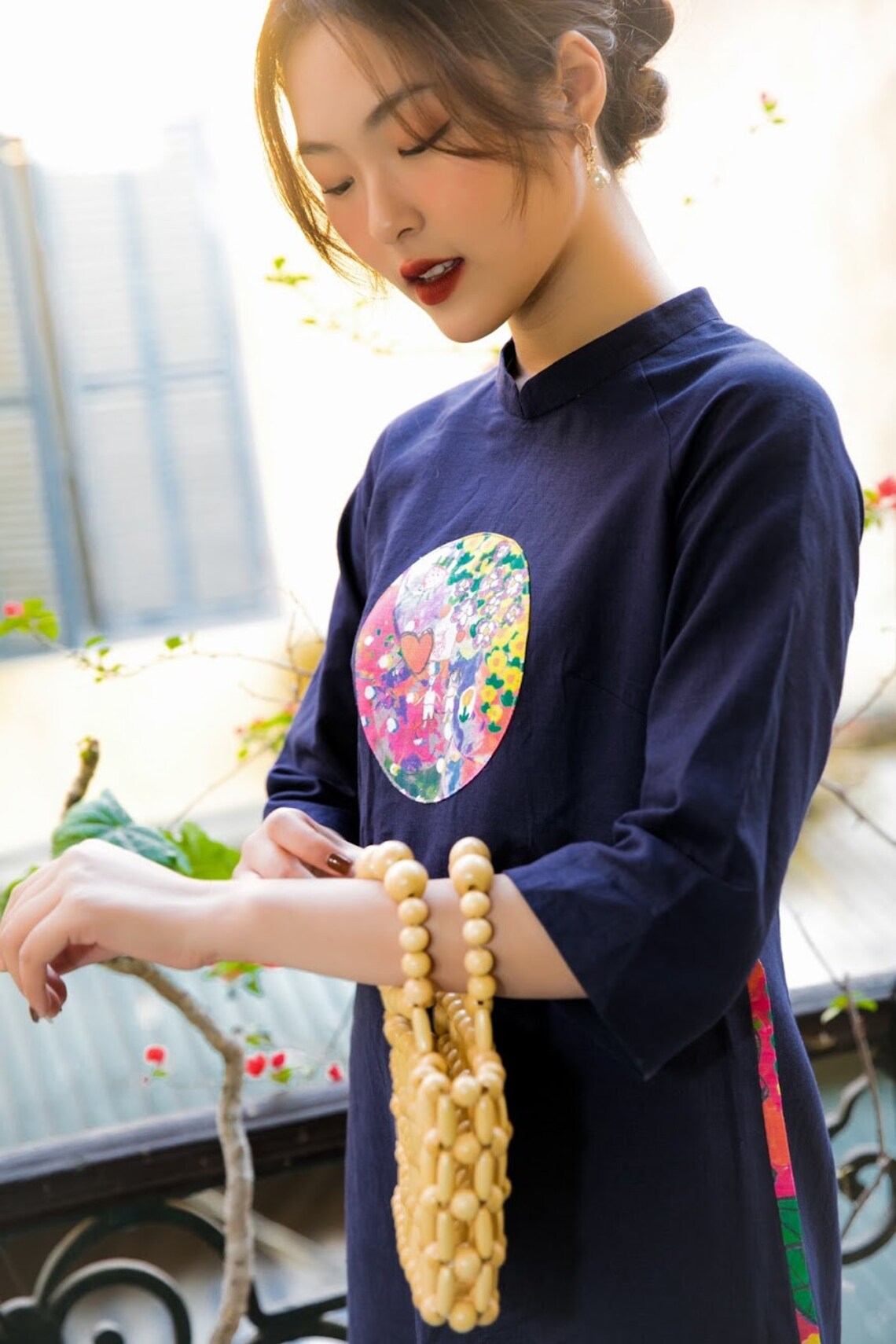 Vietnamese Ao Dai Linen Ao Dai Linen Fashion Ao Dai Etsy