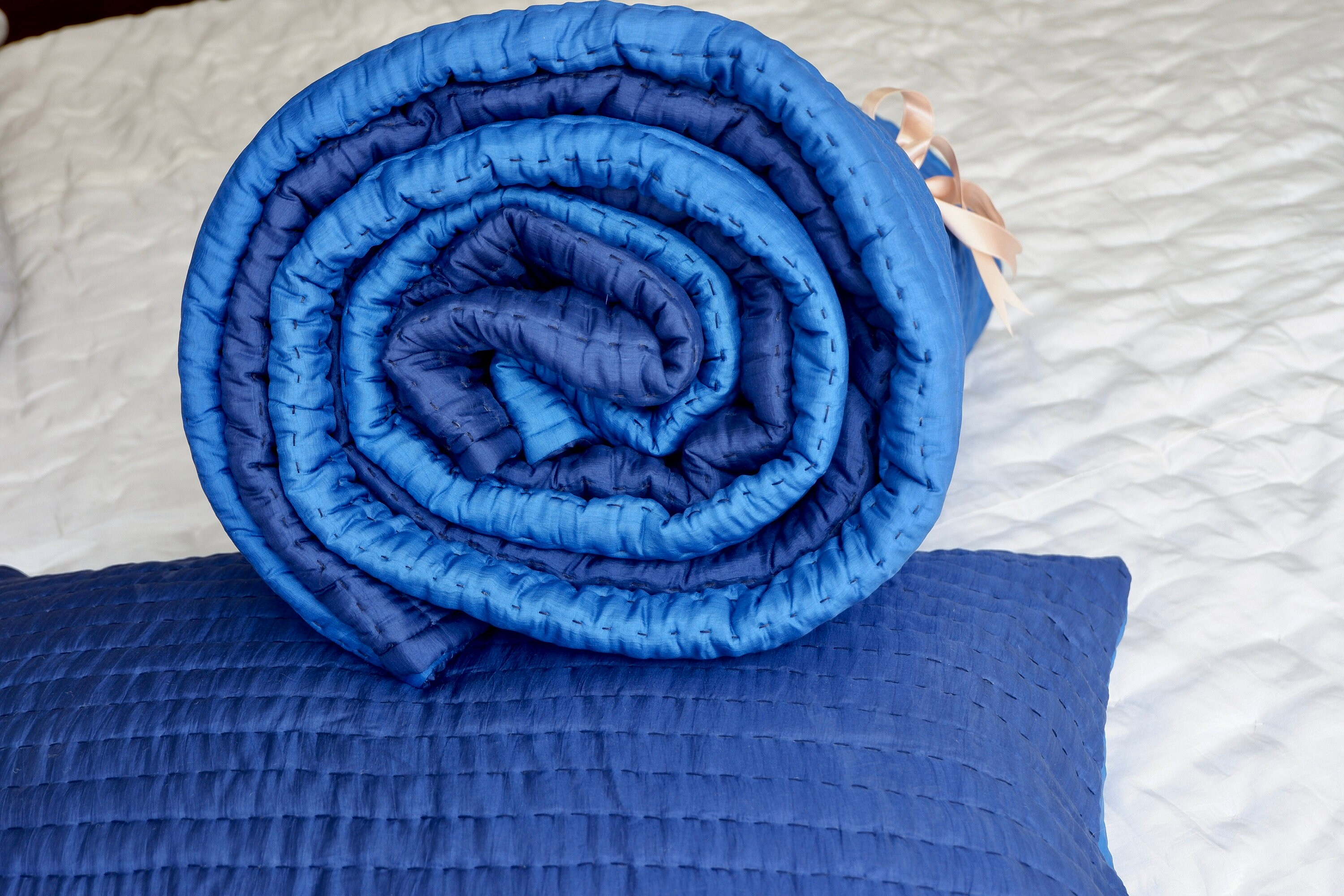 Silk Blanket Luxury Silk Blanket Straight Line Etsy