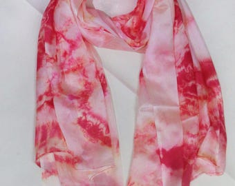 Handwoven Mulberry Silk Scarf | Naturally Dyed Habotai Shawl| Vietnam Silk