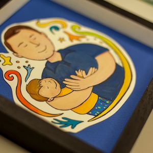 HAND PAINTED custom framed artwork