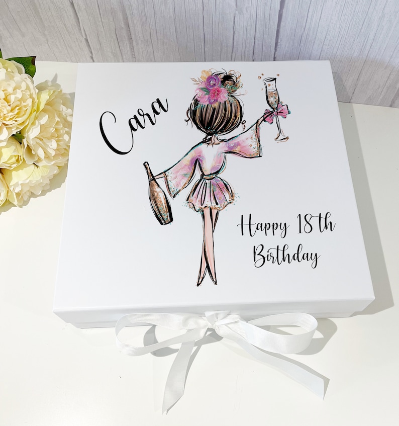 Personalised Birthday gift box. 18th birthday gift box 21st birthday, 30th birthday, 40th birthday, girls birthday gift idea, gift box
