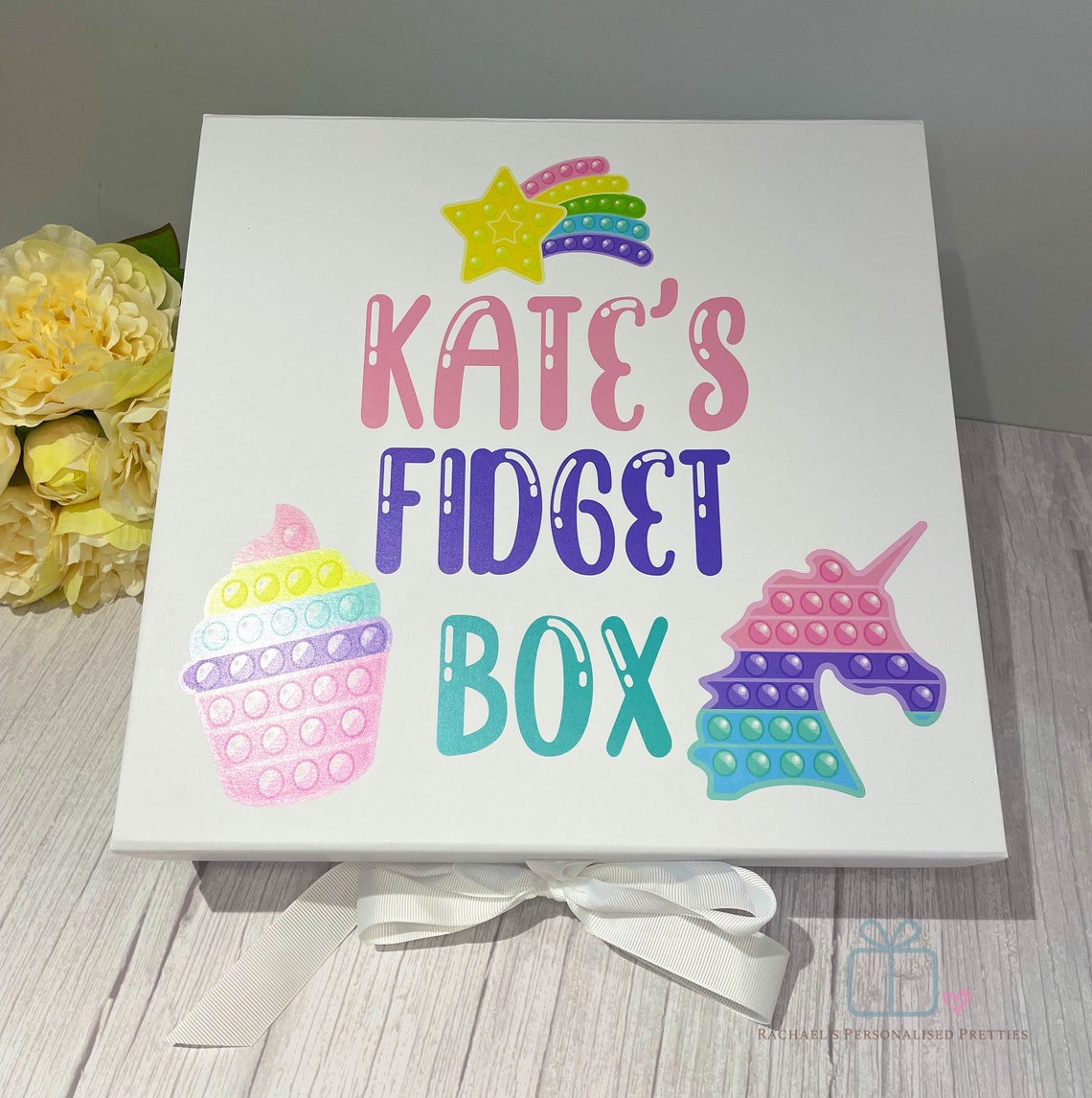 Personalised Fidget Toy Box Popit Box. Fidget Toy Box Etsy UK