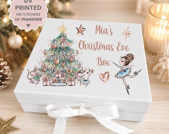 Christmas Eve Box, Girls Christmas Box, White Ballerina Christmas Eve Box, Christmas Gift Box for Kids, Christmas Eve Box, Christmas Gift