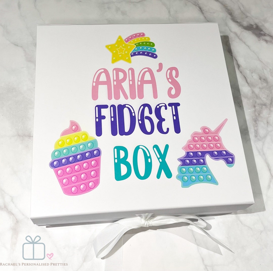 Personalised Fidget Toy Box Popit Box. Fidget Toy Box Etsy UK