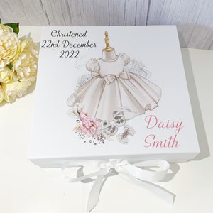 Personalised Christening Keepsake Gift Box, Christening Gift for Girls, Holy Communion, Christening Gift