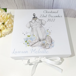 Personalised Christening Keepsake Gift Box, Christening Gift for Boys, Holy Communion, Christening Gift
