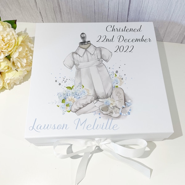 Personalised Christening Keepsake Gift Box, Christening Gift for Boys, Holy Communion, Christening Gift