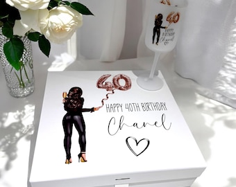 Personalised Birthday Balloons Gift Box, Birthday Gift Set, 18th Birthday, 21st Birthday, 30th Birthday, 40th Birthday, Gifts for Daughter