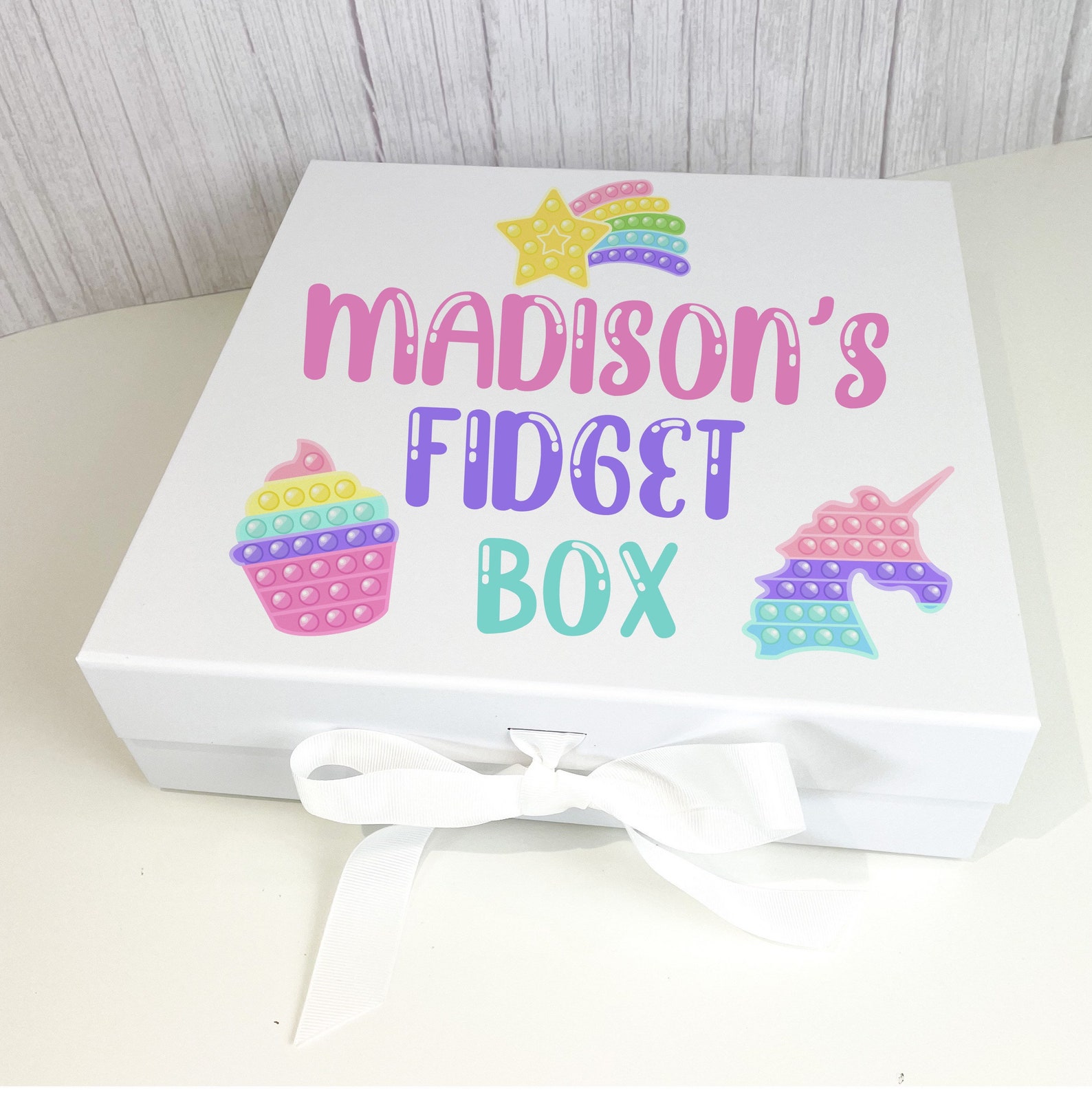 Personalised Fidget Toy Box Popit Box. Fidget Toy Box Etsy UK