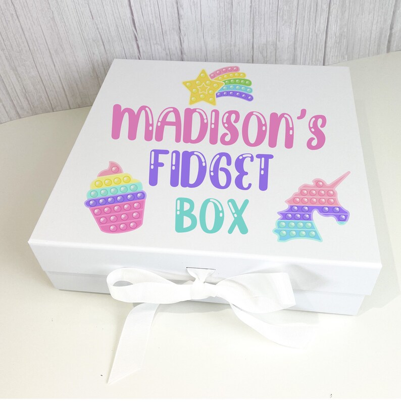 Personalised Fidget Toy Box Popit Box. Fidget Toy Box Etsy UK