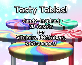 Tasty Tables, activo 2D para Streamer, VTuber, PNGtuber - inspirado en dulces