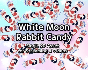 White Moon Rabbit Candy: activo único de transmisión 2D para streaming y vídeos