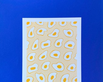 Egg Art Print | Original Risoprint 11x17" | Gift | Modern | Art Print