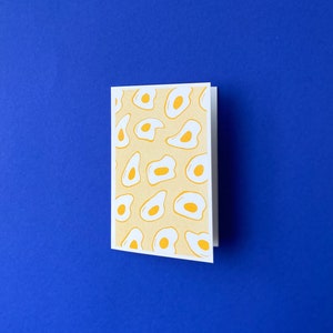 Egg Yolk Greeting Card w/Envelope set of 4 Original Risoprint 4x6 Gift Modern Art Print image 1